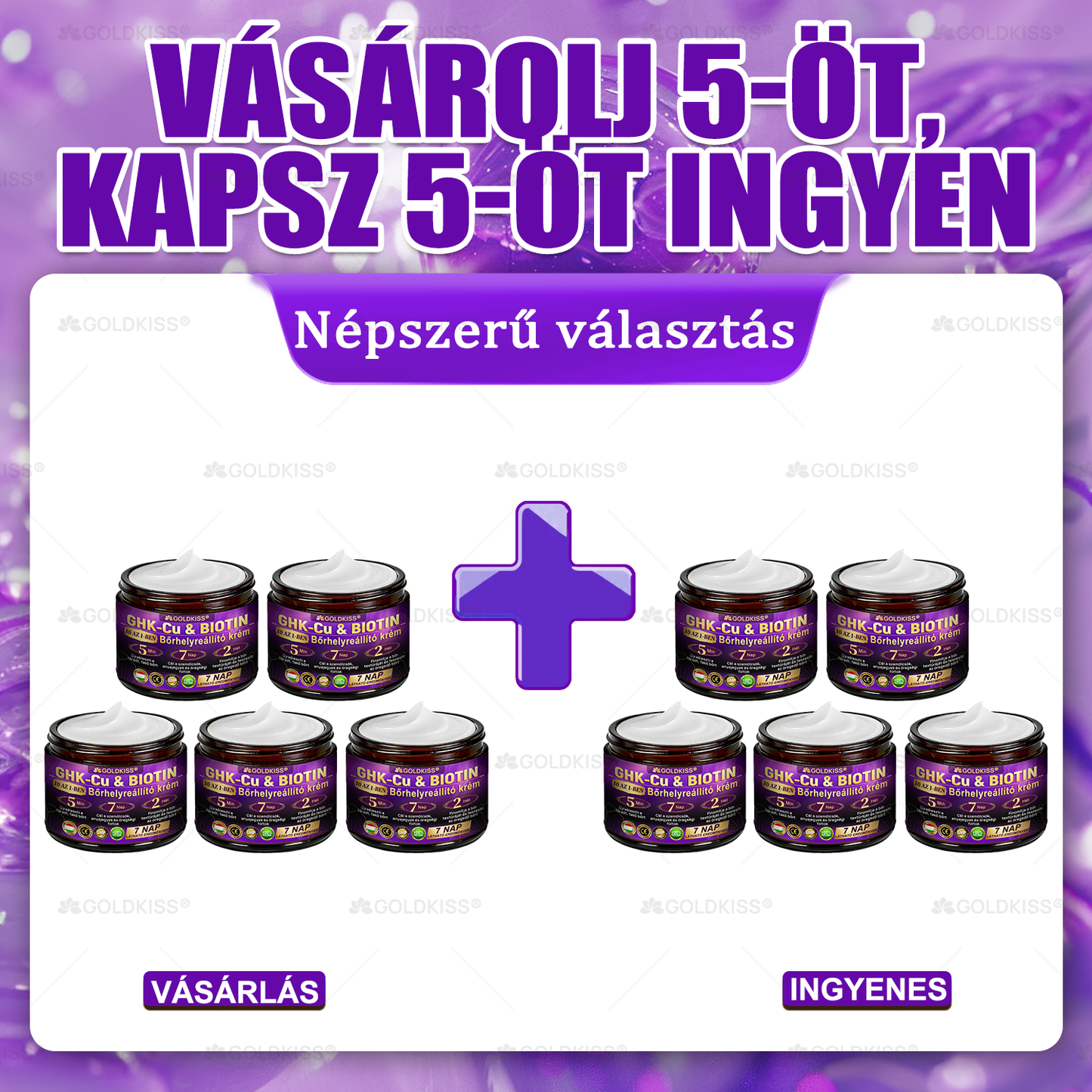 Magyarországon gyártva és szállítva ✨ 𝐆𝐎𝐋𝐃𝐊𝐈𝐒𝐒® 𝐆𝐇𝐊-𝐂𝐮 & 𝐁𝐈𝐎𝐓𝐈𝐍 𝟏𝟎-𝐢𝐧-𝟏 Bőrmegújító Krém ⚡