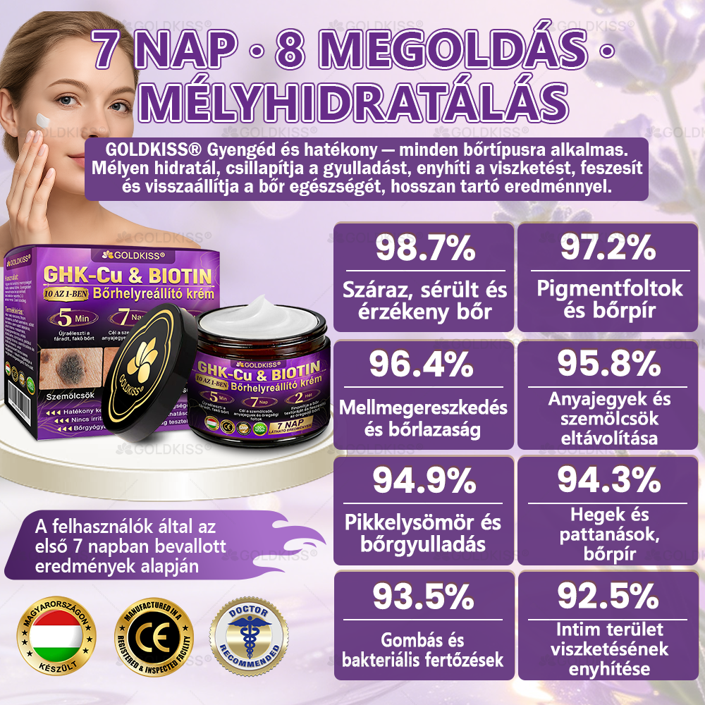Magyarországon gyártva és szállítva ✨ 𝐆𝐎𝐋𝐃𝐊𝐈𝐒𝐒® 𝐆𝐇𝐊-𝐂𝐮 & 𝐁𝐈𝐎𝐓𝐈𝐍 𝟏𝟎-𝐢𝐧-𝟏 Bőrmegújító Krém ⚡