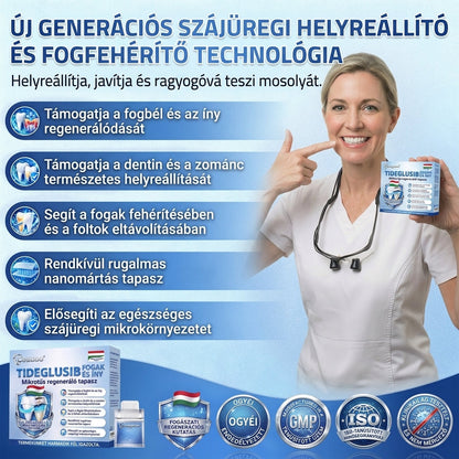🇭🇺🦷 Mondj búcsút az érzékenységnek és kellemetlenségeknek! 𝐂𝐨𝐚𝐮𝐨𝐨® Tideglusib szájcsíkok – gyors regenerálás a fogaknak és az ínynek 😊